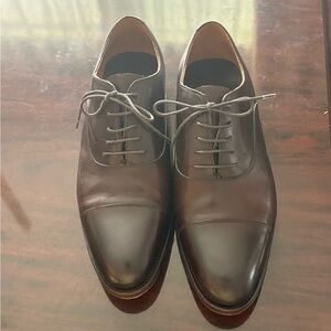 Classic Men's Cap-Toe Oxford Leather Dress Shoes – Brown